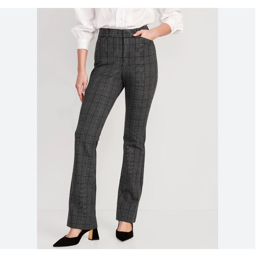 Old Navy - High-Waisted Plaid Never-Fade Pixie Flare Pants